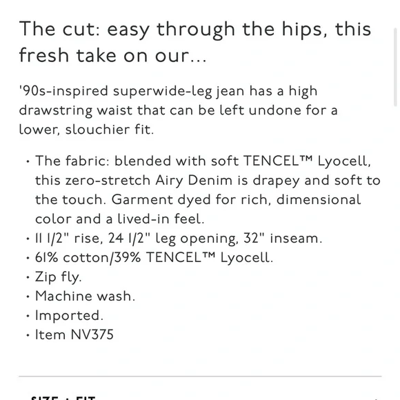 Madewell Superwide-Leg Jeans: Airy Denim Edition in Sagebrush 26 NWT - Picture 15 of 15